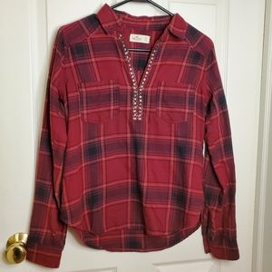 HOLLISTER long sleeve plaid shirt